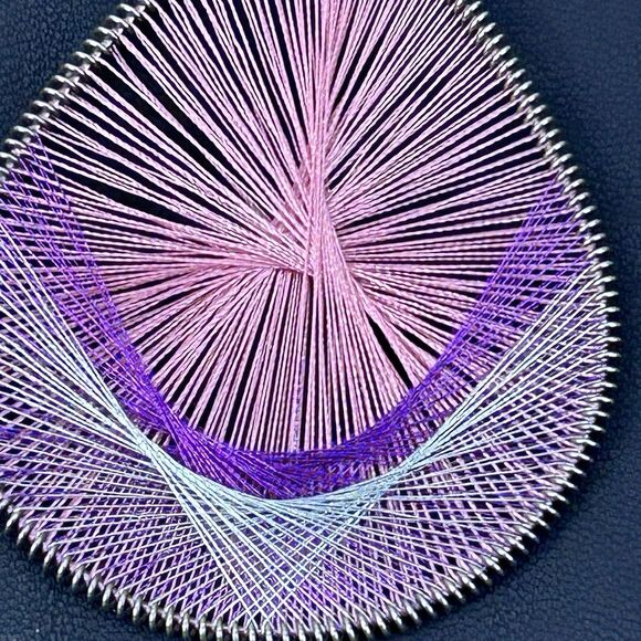 Thread Spiral Earrings Dangle Drop Blue Teardrop Boho Fashion Costume Jewelry - Picture 5 of 6